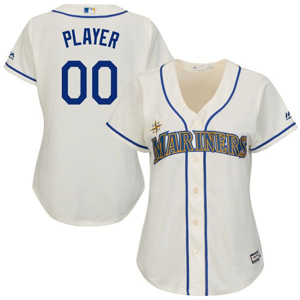 Women Seattle Mariners Majestic Cream Home Cool Base MLB Jersey